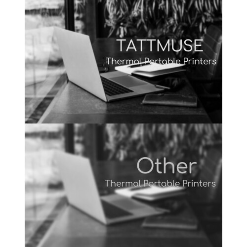Portable Thermal Printer A4 Inkless Wireless Bluetooth Compatible with iOS, Android, Small Mobile Receipt Printer for Home Use, Office & School, 160 2