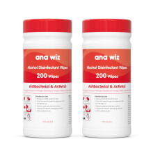 Alcohol Disinfectant Wipes (200 Sheet Tub x 2)