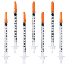 Pack of 100pcs 1 ml/cc Plastic Tube 29G (0.33 x 12.7 mm), Multi-Purpose Measuring Tools, Individually Packed (29G 1/2 Inch)