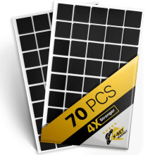 Magnetic Squares - 1 Tape Flexible Magnetic Sheet of 70 Self Adhesive Magnetic Squares (each 2cm x 2cm) - Sticky Magnets - Ideal Alternative to Magne