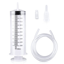 150/250/350/550 ml Large Capacity Syringe, Reusable Liquid Plastic Syringe with Tube for Liquids, Oil or Glue Applicator, Pet Feeding, Plant irrigati