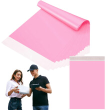 50pcs 17x30cm Pink Vinted Postage Bags Mailing Bags for Clothes,Mailing Poly Postal Self Seal Bags,Parcel Shipping Bags Strong Packaging Bags Deliver