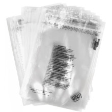 100 x Self Seal Clear Cellophane Plastic Bags with Suffocation Warning in 5 Languages, FBA Polybags, Transparent Packaging Poly Bags (6.5" X 9")