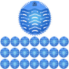 Urinal Screens Deodorizer,20 Packs Urinal Mats Pads Deodorizer for Bathroom, Restaurants, Offices, Schools, Etc. Fits Most Top Urinal Brands(Blue Mis