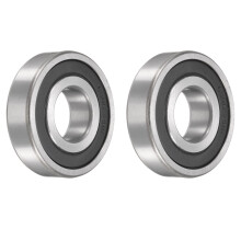 sourcing map 2pcs 6306-2RS Bearing 30x72x19mm, Chrome Steel Double Rubber Seals Precision Bearing, Lubricated Deep Groove Ball Bearings, P6 (ABEC 3)