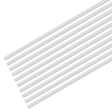 M METERXITY 20-Pack Round Aluminum Rod, 4mm (5/32") Dia 300mm (12") Length 6061 Aluminum Round Rod Solid Lathe Bar Stock Metal Sticks for DIY Crafts