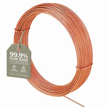 Bare Copper Craft Wire - 2mm 12 Gauge 5m, Wire for Sculpting, Craft Floral Making, Jewellery Making, Wire Weaving and Wrapping, Electroculture Coppe