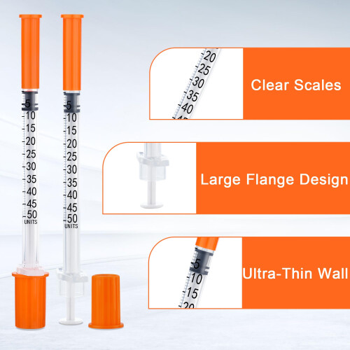 100Pack 0.5ml 31G x 6mm Multipurpose Measuring Tool Plastic Tube, Individually Packaging 2