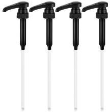 MOXYOY 4 PCS Coffee Syrup Pump, Reusable Coffee Syrup Pump Dispenser Simply Syrup Bottle 750ml for Home, Office, Coffee Bar