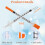 10 Pack 1ml 31G 8mm Dispensing Measuring Tool, Multiple Uses Plastic Syringe Laboratory Accessories, Individual Package 3