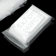 Nasxkji 240Pcs Small Plastic Bags 5x7 cm Grip Seal Bags Transparent Baggies Resealable Sealable Plastic Bag Press Mini Ziplock Bag for Rings Jewelry