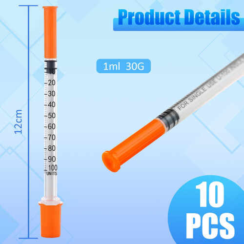 1ml/cc 30G, 8mm，Plastic Multi-Purpose Measuring Tools， Individually Packed (10) 1