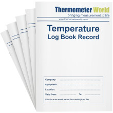 Pack of 5 X Temperature Log Books 6 Months Records - Monitor Fridge Freezer Log Book Temperature Food Safety and Hygiene