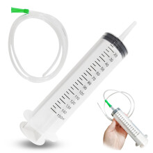 Wanheart 150ml Large Capacity Syringe, Reusable Liquid PlasticSyringe with 100cm Tube, Individual Package, Large Capacity Measuring Syringe for Liqui