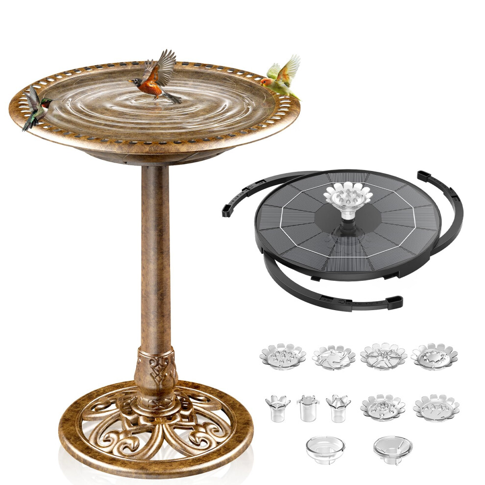 3.5W Solar Water Fountain Pump Kit For Bird Bath, Outdoor Garden Pond, Adjustable Spray Nozzles 9099447408020