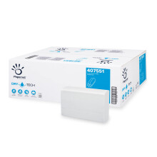 Papernet Dry Tech - Z-Folded Towel 407551, 130 Services per Clip, in Pure Cellulose, with High Absorption and Resistance Capacity, 2 Plies, Folded Si