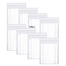 HVDHYY Grip Seal Bag Small Plastic Bags 80mmX120mm 160µ 200pcs Clear Plastic Bag Small Resealable Clear Baggies Packaging for Food Storage Beads Snac