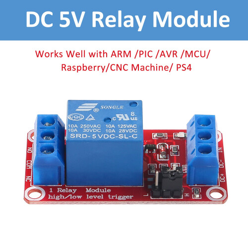 AEDIKO 4pcs Relay Module DC 5V 1 Channel Relay Board with Optocoupler Isolation Support High or Low Level Trigger 1