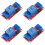 AEDIKO 4pcs Relay Module DC 5V 1 Channel Relay Board with Optocoupler Isolation Support High or Low Level Trigger 1