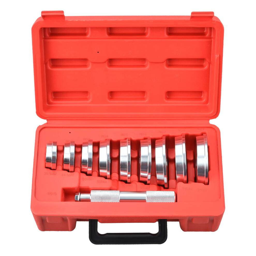 10Pcs Bearing Race And Seal Driver Set With Versatile Ring Sizes For Automotive Wheel Bearing Installation 9113335617063