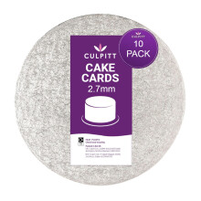 Culpitt 6" Round Cake Boards | Silver | 2.7mm Cards For Celebration Desserts, Birthday Treats, Tiered Sponge, Cupcakes, and More! 6 inch, Pack Of 10