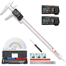 Housolution 12 Inch Digital Caliper Measuring Tool with Large LCD Screen, Inch/MM, 4 Measuring Ways, Auto-Off LCD Stainless Steel Micrometer Vernier