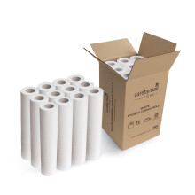 12 x Premium White Couch Rolls - 2 Ply 20 Inch Wide x 40 metres long - Individually Wrapped - Disposable Hygiene Paper Roll with easy tear perforatio