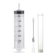 Large Stainless Steel Syringe with Cap - 300ml Reusable, Big Feeding & Measuring Syringe for Lab, Plant Watering, Pet Feeding & Industry Use