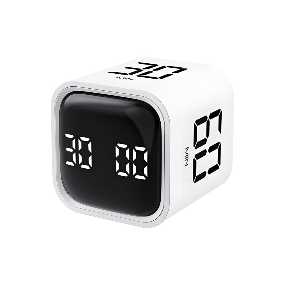 Qumox Pomodoro Timer, Cube Productivity Timer With Adjustable Sound And Vibration Alert, Ideal For Work, Office, Adhd, Study, And Tasks - 5/10/30/60