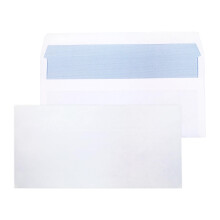 GP Globe Packaging 50 x DL White Plain Self Seal Paper Envelopes (Size: 220x110mm) - Printer Safe & Fully Opaque - Security Mailing Envelopes for Hom
