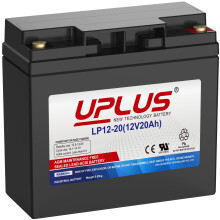UPLUS 12V 20Ah LP12-20 Rechargeable Sealed Lead Acid Battery, Deep Cycle AGM-SLA Batteries, M5 Terminal, for Ride-on Mower, Golf Trolley, Mobility Sc