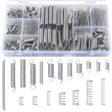 210 Pcs Compression Springs and Tension Springs Assortment Kit, Springs Assorted Extension Springs, Steel Metal Extended Compressed Spring Assortment