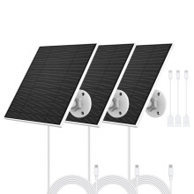 Solar Panel for Eufy Camera, 5W Solar Panel Compatible with Eufycam 2/2 Pro/2C/2C Pro/3/3C/E/E20/E40/L20/L40, Solar Charger for Eufy Camera with USB-