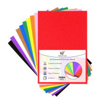 A4 Craft Foam Sheets EVA Foam Sheets Foam Paper Sponge Card for Art & Crafts DIY Scrapbooking Children Kids 2mm Thick 10 Assorted Colours (A4 Assorte