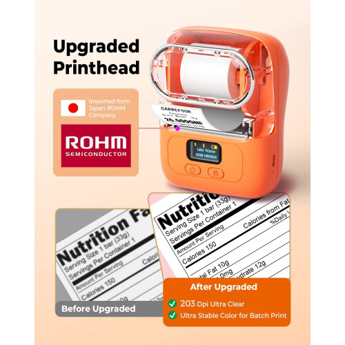 Phomemo M110 Label Printer, 3 Label Rolls Set, Upgraded Label Maker Machine for Phone and Windows/Mac(USB), Bluetooth Label Maker for Home, Office an 2