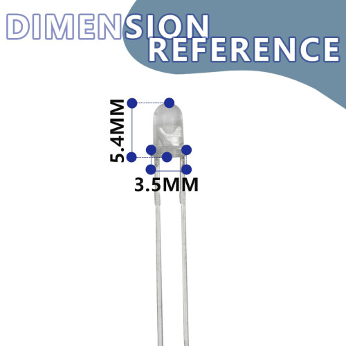 Innfeeltech 100pcs 3mm White Bulb Green Light LED Diode Lights DC 1.9V~2.1V 20mA 3mm Electronics Emitting Components Light Diodes LEDs 1