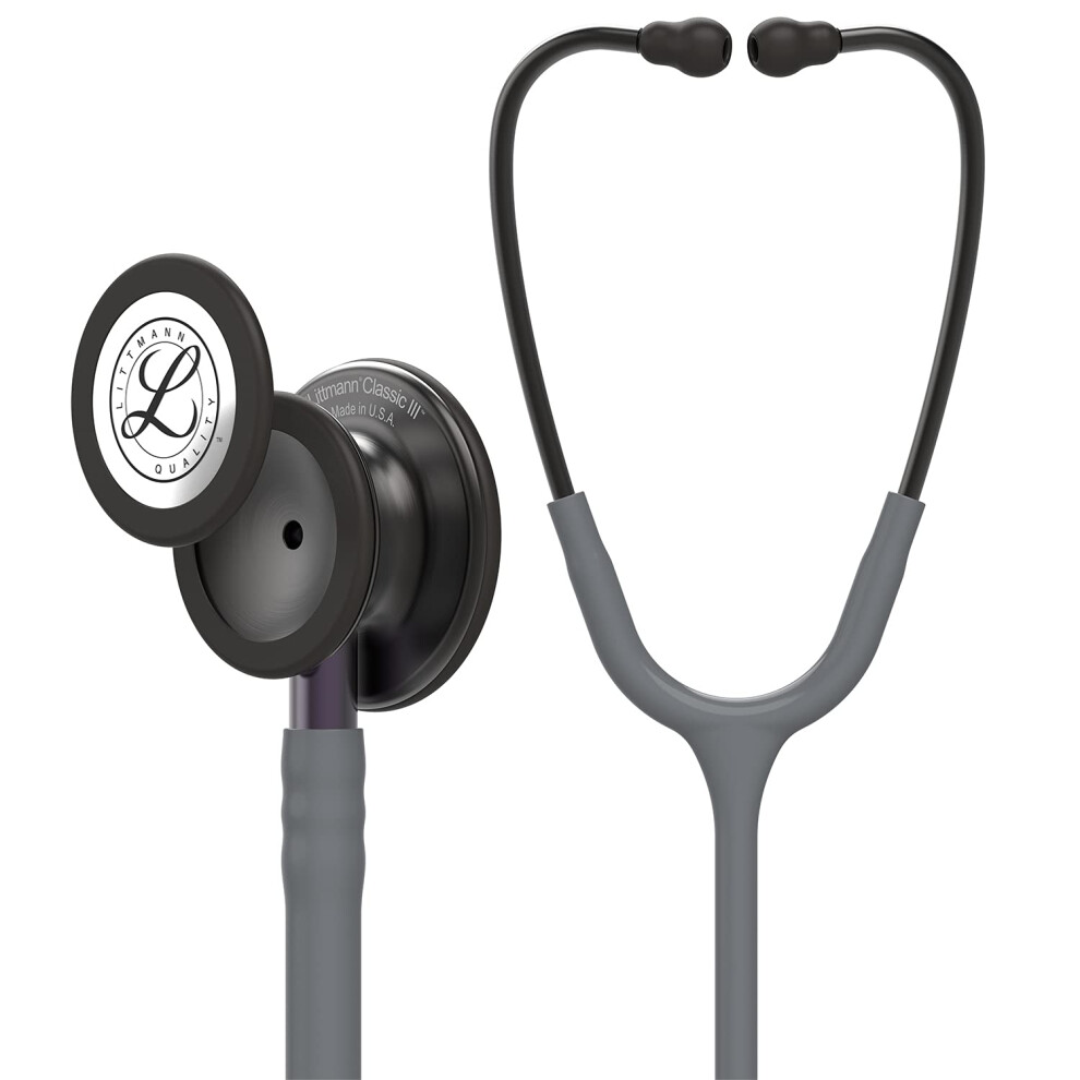 3M Littmann Classic Iii Monitoring Stethoscope, Smoke Chestpiece, Gray Tube, Violet Gray Stem And Smoke Headset, 27 Inch, 5873 84806239