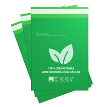 Eco Mailing Bags 9x12 (225x300mm) A4/C4 | Pack of 10/20/50/100 | Biodegradable and Home Compostable | EN13432 Certified | Sustainable | Zero Waste |