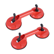 ICEBLUEOR 2 Pack Heavy Duty Glass Suction Cups, Glass Suckers Lifters, Dual Vacuum Plate Handle Glass Suckers to Lift Glass, Tiles, Slabs, Lifting Ca