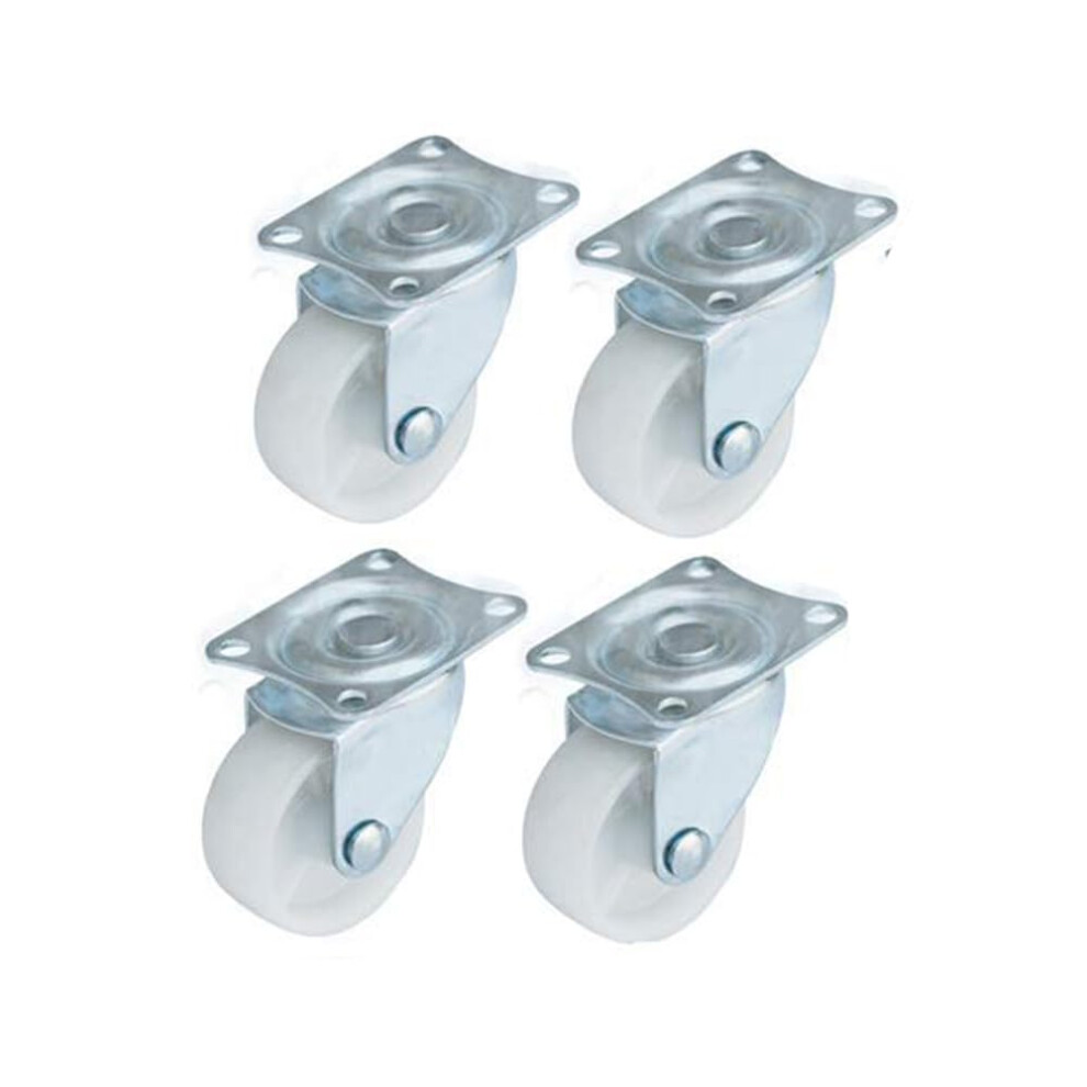Qopahi 25Mm Castor Wheels - Small Trolley Swivel Casters With Rubber Base Ball Bearing, Single Furniture Wheels To Move Heavy Objects(Pack Of 4, Whit 73311294