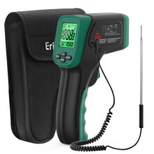ERICKHILL Infrared Thermometer -50C to 800C, Non-Contact Digital Laser Thermometer with -50C to 300C Meat Probe, Adjustable Emissivity - Suitable