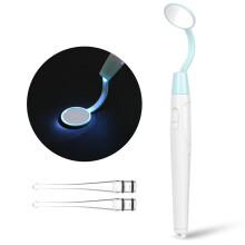 Flintronic Dental Mirror with Light, Rechargeable Teeth Inspection LED Mirror, Dental Mirror for Mouth Anti Fog, 2-In-1 Dentist Oral Care Tool and Ea