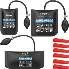 eSynic 3Pack Upgraded Air Wedge Door Pump Up Bag Heavy-Duty Door Lifter Tool Bulit in PVC Hard Sheet Durable TPU Air Bags for Lifting Door 3 Various