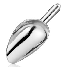 Metal Ice Scoop for Freezer,8 oz Stainless Steel Scooper for Ice Machine,Ice Bucket,Bar,Kitchen,Parties,Multipurpose Food Scoops for Ice Cubes,Popcor