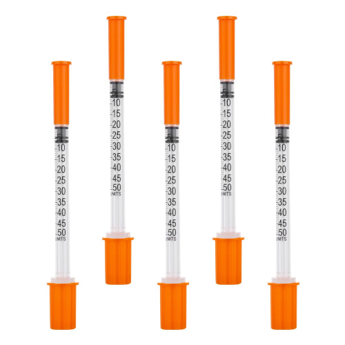 20 Pack 0.5ml Syringes with 32G(6mm) Tool , Multiple Uses Laboratory Accessories, Individually Sealed Packaging