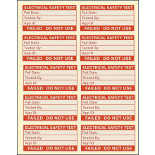 PAT Testing Stickers, 100 Fail Labels for Portable Appliance Testing, PAT Test Labels for Safety Checks. 50 x 25mm. EJI Labels (RED - Fail, 100 Pack)