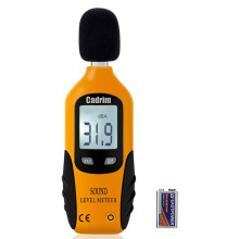Cadrim Digital Sound Level Meter Portable Sound Meter Data Logger Decibel Noise Meter Tester 30-130dB Auto OFF Alarm Function Max/Min Hold Sound Meas