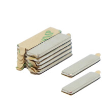 FIRST4MAGNETS Magnet Expert Adhesive 20 x 6 x 1.5mm thick N42 Neodymium Magnet - 1.6kg Pull (North) (Pack of 10)