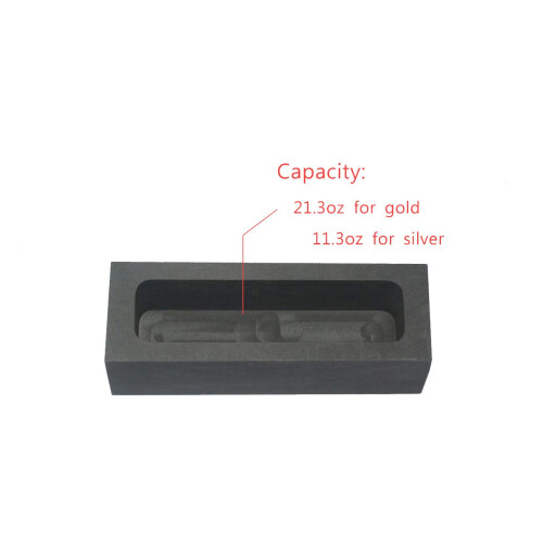 LLF Gold Silver Graphite Ingot Mold Mould Crucible for Melting Casting Refining (665g) 2