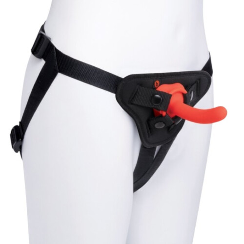 b-Vibe Beginners Strap-On Harness Set With 5 Inch Silicone Dildo Peg Red 1